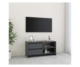 TV ormarić sivi 80 x 31 x 39 cm od masivne borovine