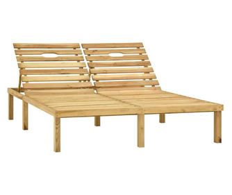 Двоен шезлонг с шалтета антрацит, импрегнирано борово дърво