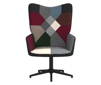 Relaxační křeslo patchwork textil