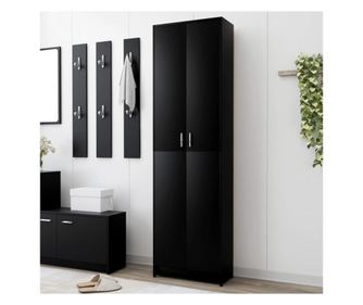 Ormar za predsoblje crni 55 x 25 x 189 cm konstruirano drvo