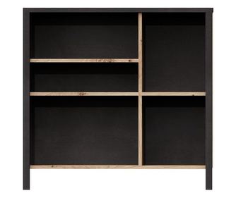 Garderobna omara s 5 odprtimi predelki Artisan hrast temno jeklo
