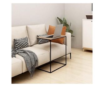 Stranska mizica črna 55x35x66 cm konstruiran les