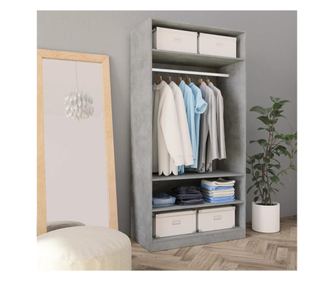 Ormar siva boja betona 100 x 50 x 200 cm od iverice