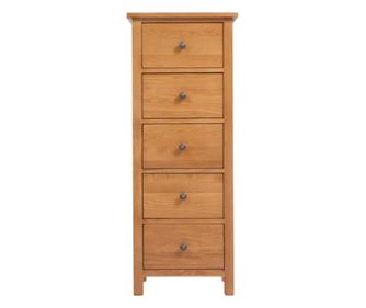 Visok predalnik 45x32x110 cm trdna hrastovina