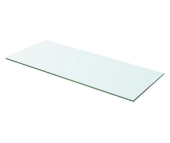 2 db átlátszó üveg paneles polc 60 x 20 cm