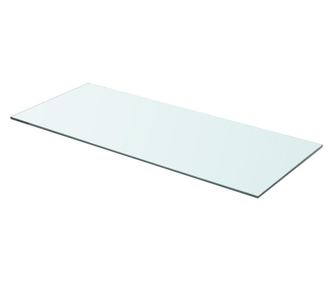 2 db átlátszó üveg paneles polc 70 x 30 cm