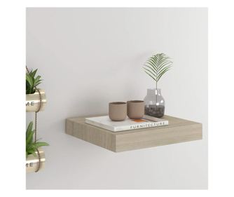 tölgyszínű MDF lebegő fali polc 23 x 23,5 x 3,8 cm