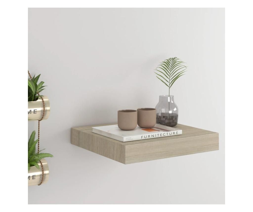 Plutajuća zidna polica boja hrasta 23 x 23,5 x 3,8 cm MDF 
