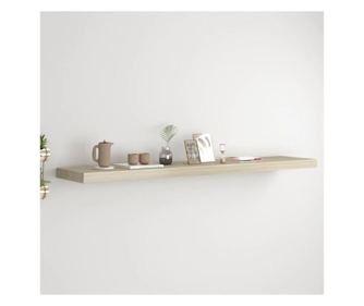 tölgyszínű MDF lebegő fali polc 120 x 23,5 x 3,8 cm