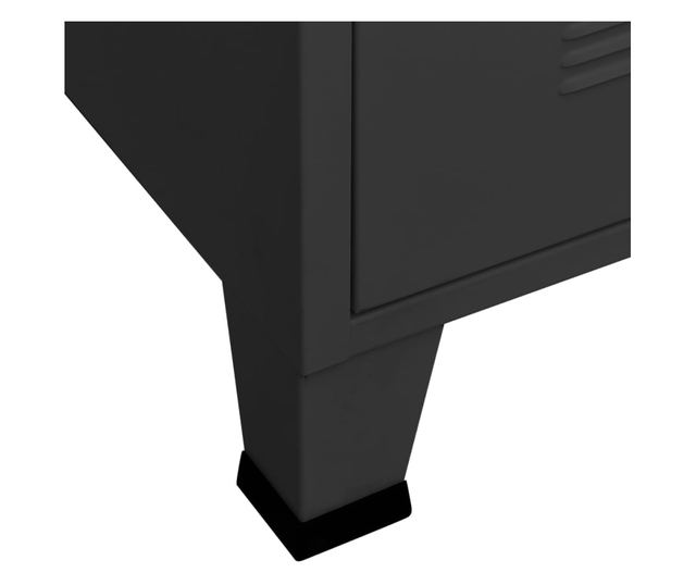 Industrijski ormar crni 90 x 50 x 180 cm metalni