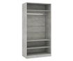 Ormar siva boja betona 100 x 50 x 200 cm od iverice