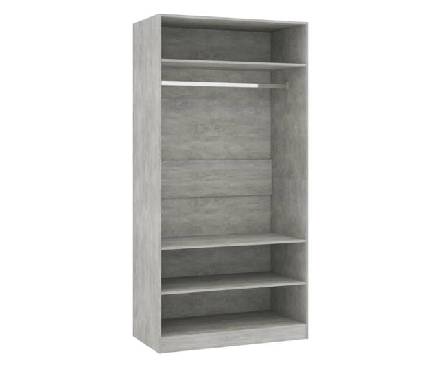 Ormar siva boja betona 100 x 50 x 200 cm od iverice