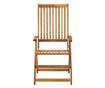Сгъваеми градински столове с възглавници, 2 бр., Масивна акациева дървесина