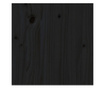Шкаф за вино, черен, 62x25x62 см, борово дърво масив