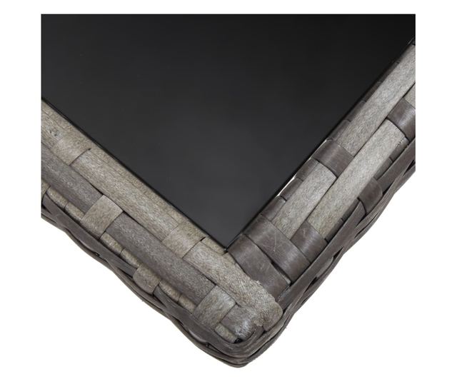 Vrtni stol, siva, 170 x 80 x 74 cm, poliratan