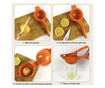 Storcator manual Pufo pentru citrice, lamai, lime, portocale, 22 cm, portocaliu