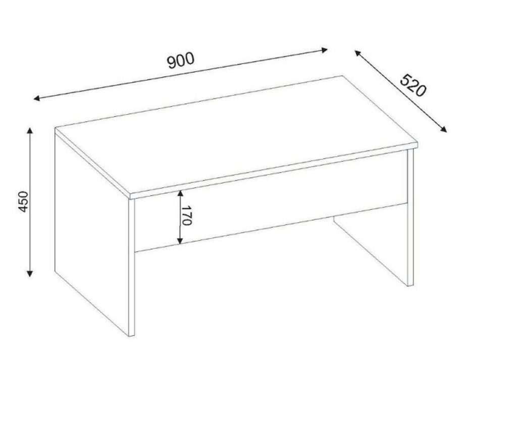 Furny Home Τραπεζάκι Σαλονιού 756FRN2815, 90x52 εκ., Επεκτεινόμενο, Λευκό - 5