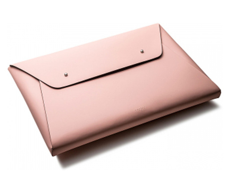 Origin Husa plic Macbook 13'' din piele naturala reciclata, roz pudra