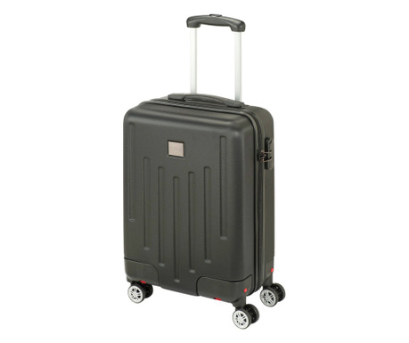 Princess Traveller Medium bőrönd a Quasar & Co.-tól, 35 x 25 x 59 cm, ABS, fekete