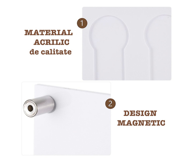Suport magnetic pentru 35 capsule cafea, Quasar & Co., compatibil Nesspresso, acril, 30 x 35 cm, incolor