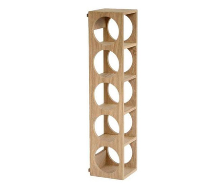 Zeller-Tower borosüveg tartó, bambusz, 13.5x12.5x53 cm, barna