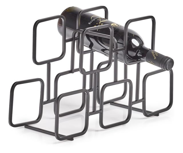 Borosüvegtartó Zeller-Black Cube, fém, 38x14x23 cm, fekete