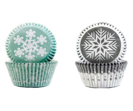 Set 100 forme briose Navidad Ibili, hartie, 7,5 cm, többszínű