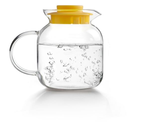 Ibili-Kristall bögre, boroszilikát üveg, 1200 ml, átlátszó/sárga