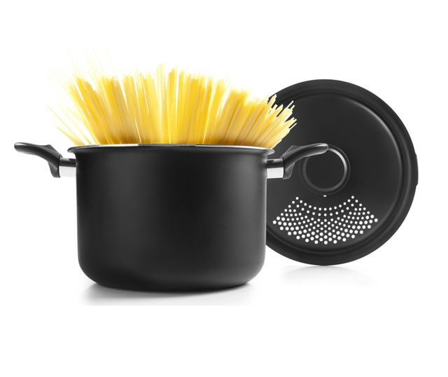 Ibili-Inducta tésztafazék, alumínium, 22x15 cm, fekete