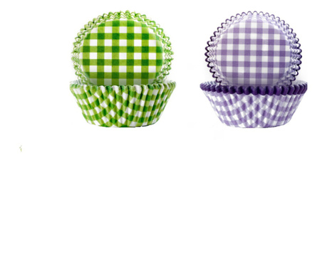 100 darabos készlet Ibili muffin formák, papír, 7,5x3,5 cm, több színben