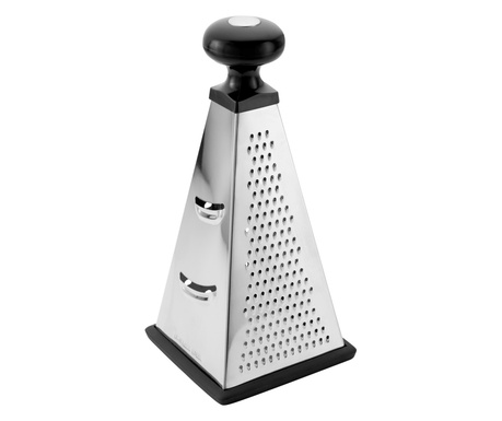 Razatoare piramidala Judge, otel inoxidabil, 12x12x25.5 cm, argintiu/negru