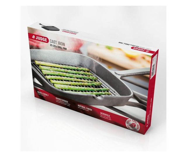 Tigaie grill Κριτής, γραμματοσειρά, 37x22x5 cm, negru