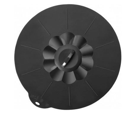 Capac silicon Ibili-Flexiform, plastic, 27.5 cm, negru