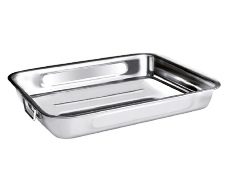 Ibili-Clasica sütőtálca, rozsdamentes acél, 30x22x6 cm, ezüst színű
