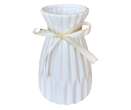 Бяла ваза 20,5 см