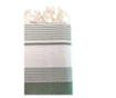 Prosop plaja/SPA Tunis Fouta 100x200 cm verde grena cu dungi albe