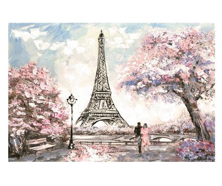 Vászonkép, Pink Paris, 90x140 cm