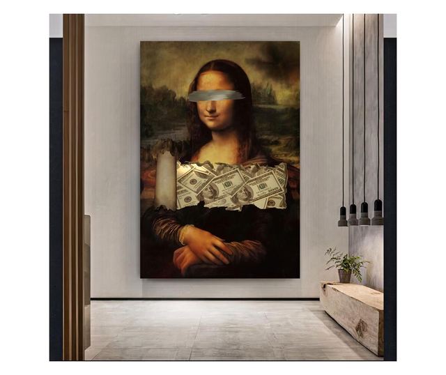 Slika, Money Lisa, 80x120cm - Vivre