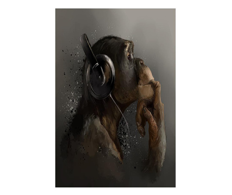 Tablou canvas, music monkey,  70x100 cm