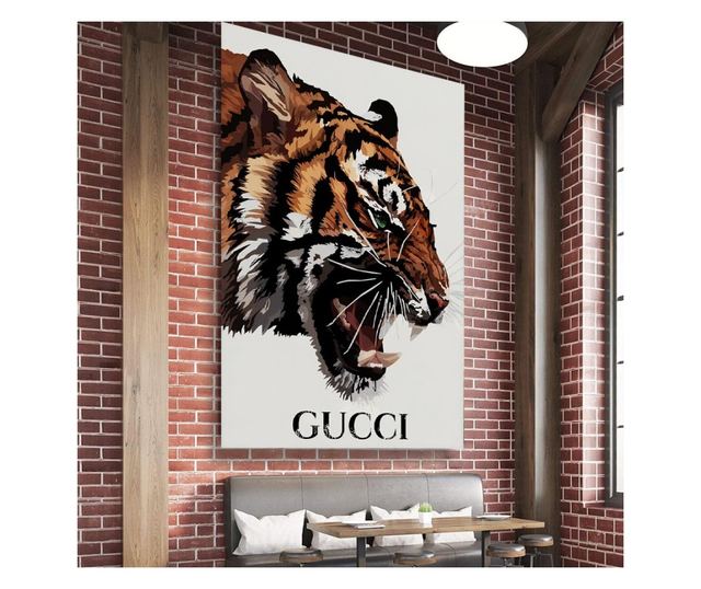 Vászonnyomat Vászonnyomat, Gucci Tiger, 80x120cm 80x120 cm