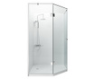 Cabina dus 135 de grade, (80x80)/200, sticla clara timeless securizata 8 mm, profil Aluminiu Lucios