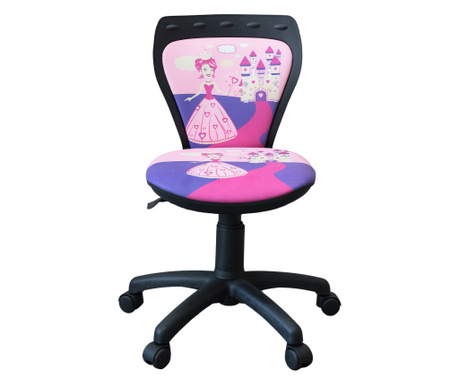 Scaun de birou pentru copii Ministyle, textil Princess, multicolor