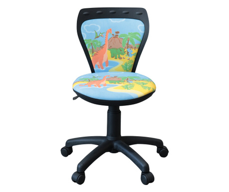 Scaun de birou pentru copii Ministyle, textil Foxy Dino, multicolor