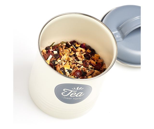 3 darabos Zeller-Sweet Home kávé/cukor/tea tárolóedény készlet, fém, többszínű