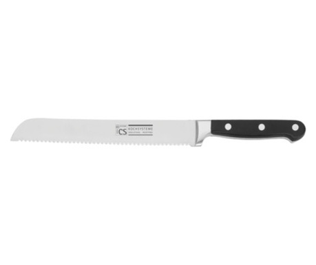 Carl Schmidt Sohn kenyérvágó kés, 420J2 acél, 20 cm, ezüst/fekete színben