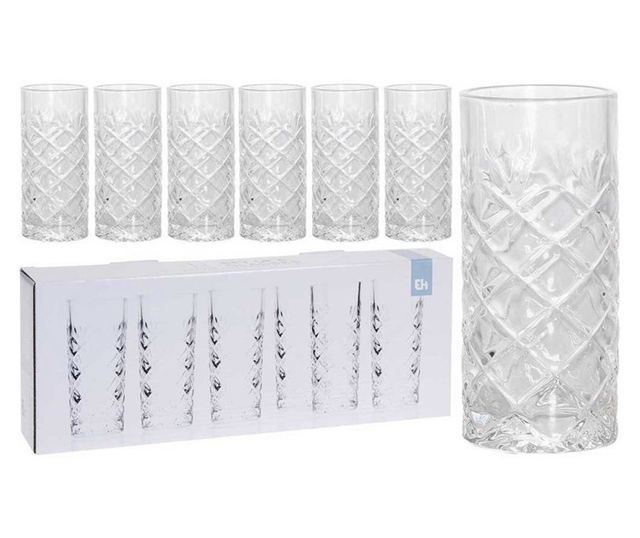 6 darabos készlet Koopman-Excellent Houseware vizespoharak, üveg, átlátszó