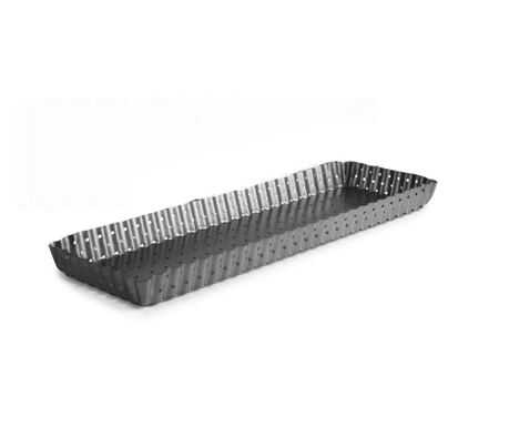 Perforált téglalap alakú Ibili-Crous, acél, 35x11cm, szürke