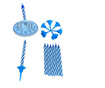 8 db-os születésnapi gyertya készlet Ibili-Flex, 6 cm, kék