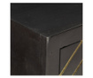 Sonata Шкаф, черно и златисто, 60x30x75 см, мангово дърво масив