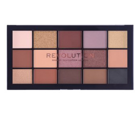 Paleta de farduri Makeup Revolution - Re-Loaded Palette - Velvet Rose, 15 Nuante